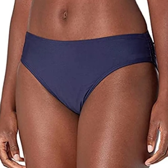 $42 Coco Reef Side Shirred Bikini Bottom Ruched Swimsuit Bottom Blue - Picture 1 of 4